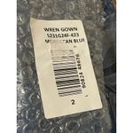 Sachin + Babi  Size 2 NWT Moroccan Blue Crepe Embroidered Wren Cape Maxi Gown Photo 9