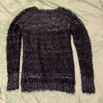 Alberto Makali Black Eyelash Metallic Knit Sweater M Photo 1