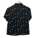 No Boundaries Y2K  Women‎ Button Top M Black Mushroom Novelty Forest Whimsigoth Photo 1