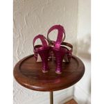 PARIS TEXAS Pink Metallic Crocodile Embossed Leather Pumps Size 7 Photo 3