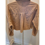 Forever 21 Soze M Womens Corduroy Ivory Crop Frayed Jacket Long Sleeve Photo 5