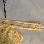 Dennis Basso  Yellow and White Leaf Pattern Button Up Denim Jacket Size 4 NWT Photo 13