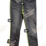 7 For All Mankind Size 29 Ankle Straight Gray Stretchy Jeans Front Zipper Photo 4