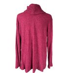 Studio 1886 wine colored cowl neck long sleeve pullover stretchy sweater size L Photo 3