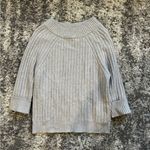 Saks 5th Avenue Saks Fifth Avenue Light Grey 3/4 Sleeve Cashmere Sweater Photo 0