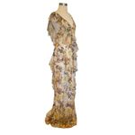 Luxxel Becca Frill Maxi Floral Dress In Butter Yellow & Gold LD10761 Photo 7