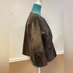 Lafayette 148 NYC Snake Print Leather Blazer – Size 10 Photo 3