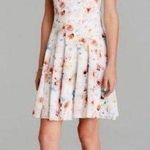 Rebecca Taylor Poppy Print Silk Godet Dress Photo 0