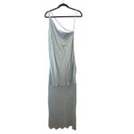 Shona joy NWT Labyrinth One Shoulder Silky Lace Maxi Dress Blue Size 10 Photo 2