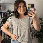 Free People Fantasy Fringe Tee Gray Size XS Photo 0