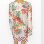 Anthropologie Aratta Silent Journey Floral Silk tunic blouse size M White Size M Photo 3