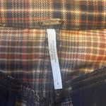 Free People Tan/Orange/Navy Plaid Chino Shorts Women's Size 4 Photo 2