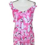 Elodie  Ruffle Neck Mesh Cami Butterfly Dress Size XL Photo 0