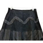 X Store Italy Y2K Black A Line Mix Media Midi Skirt Coin Chain Corduroy 28 1/2 Size undefined Photo 4