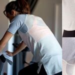 Lululemon  Spincity Tee White & Gray Raglan Sleeve Photo 2