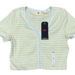 Levi's Women's Short Sleeve V-Neck Cropped Gema T-Shirt - Size Large - NWT Photo 0