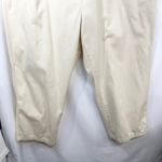 Woman Within Plus Size 36T Cropped Pants Capri Light Yellow Cotton Elastic 242 Photo 3