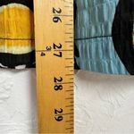 ZARA  Yellow Blue Short Sleeve Button Down Shirt Womens S Oversized Casual Lemon Photo 3