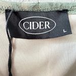 Cider  Womens Green Lace Ruched Midi Dress Size L Cottagecore Fairycore Slipcore Photo 6