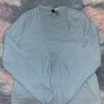 H&M Baby Blue Tie Cardigan Photo 0