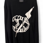 Future Monsters Skeleton Lightning Knit Sweater Size XL Oversized Black Photo 0