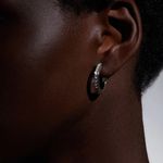 Karen Millen  European Crystal  Small Hoop Earrings Photo 3