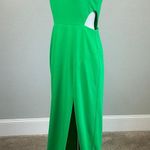 AQUA Women's Formal Dress Size 8 Green Crepe Cut Out Sleeveless Evening Gown Photo 1