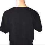 Adidas  black T-shirt with white logo front Photo 2