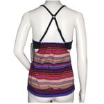 Athleta Shirt Womens 32 B/C Mutlicolor Capri Stripe Blousy Tankini Swim Vacation Photo 2