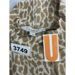 Loft Womans Med Tan White Giraffe Print Turtle Neck Long Sleeve Pullover Sweater Photo 2