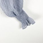 Urban Outfitters  Cynthia Blue Ribbed Sheer Balloon Sleeves Crop Top Size XS Photo 7