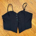 Garage  black vest crop top Photo 1