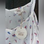 Hippie Rose  White Floral Cold Shoulder Peplum Top Summer Romantic‎ Blouse M A58 Photo 2