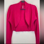 Free People  Disco Cashmere shrug in hot pink. Size Large Photo 2