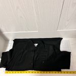 Vintage IRENE TOTH Black 100% Silk Short Sleeve Button Down Shirt Women Size 8 Photo 4