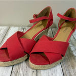 Talbots  Papaya Fruit Lyndsay Espadrille Criss Cross Sandal Size 8M Photo 0