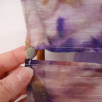 Adelyn Rae Halter Asymmetrical Ruffle Dress Purple Watercolor Chiffon Size XS Photo 2