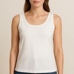 Karen Scott Classic Everyday White Stretch Tank Top XL Photo 0