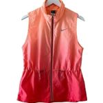 Nike Jacket Women’s Orange Red Sleeveless Ombre Running Gym Ladies SZ M #1989 Photo 3