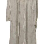 Carole Hochman Vintage White Floral Cotton Robe Womens Size Small USA Lace Trim Photo 0