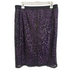 Bob Mackie NWT Wearable Art Purple Sequin Pull On Skirt Size Small Fairy Grunge Photo 1
