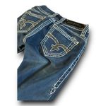 Rock Revival 1024  “Aida” Skinny Jeans Size 24 (26x30.5) Rhinestones Dark Wash Photo 4