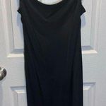 ZARA black satin draped sleeveless midi dress Photo 0