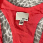 Greylin Silk Racerback Blouse Medium Coral Pleated Layered Lightweight Resortwear Chic Photo 1