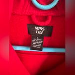 Miss Lili Red Hooded Belted Peacoat Women’s Size Large RN 57685 Photo 1