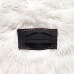 🆕Embroidered Pink Bow Black Fabric Reusable Face Mask Photo 4