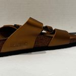 Birkenstock  Arizona Two Strap Sandals Metallic Bronze Cork Footbed Women Size 39 Photo 5