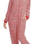 Nick & Nora  Sock Monkey Footie Adult Christmas PJs Photo 0