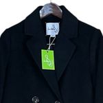 Sam Edelman NEW Size Small Womens Black Wool Blend Double Breasted Cutaway Coat Photo 5