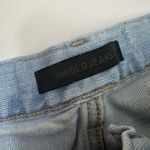 Uniqlo Jean Shorts Denim Midrise Distressed Hem Cotton Light Cut Off 28 Photo 2